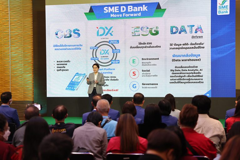 SME D Bank สร้างนิวไฮ ปี 66 พา เอสเอ็มอี ถึงแหล่งทุนทะลุ 7 หมื่นล้านบาท ชูธง ‘เติมทุนคู่พัฒนา’ 4 ปี ดันเงินสะพัดในระบบเศรษฐกิจกว่า 1 ล้านล้านบาท
