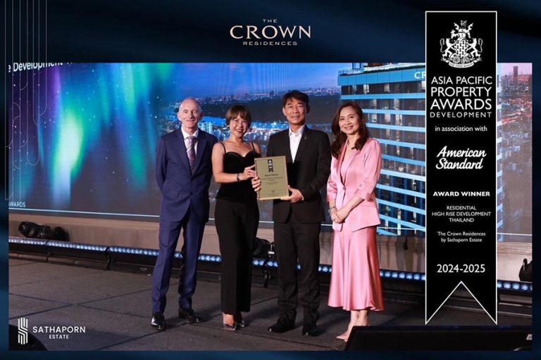 สถาพร เอสเตท คว้ารางวัล Asia Pacific Property Awards 2024 กับโครงการ “เดอะ คราวน์ เรสซิเดนท์เซส” สาทร – พระราม 4