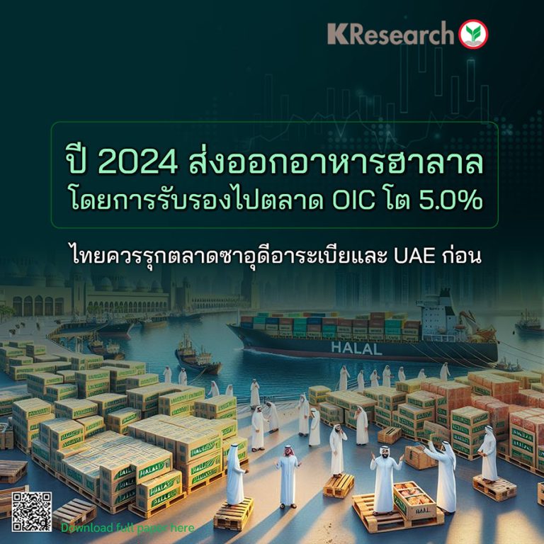 ปี 2024 ส่งออกอาหารฮาลาลโดยการรับรองไปตลาด OIC โต 5.0% ไทยควรรุกตลาดซาอุดีอาระเบียและ UAE ก่อน