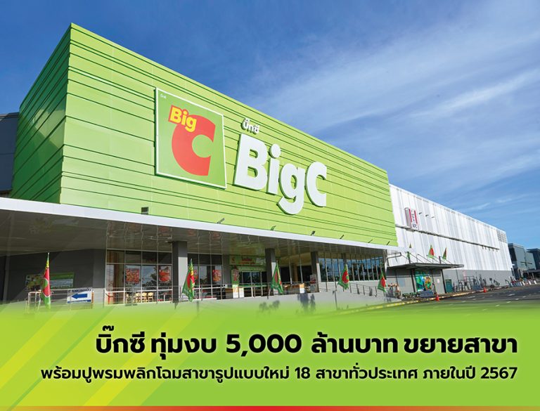 บิ๊กซี ทุ่มงบ 5 พันล้าน ขยายสาขา พร้อมปูพรมพลิกโฉมสาขารูปแบบใหม่ 18 สาขาทั่วประเทศ ภายในปี 2567 และวางแผนขยายเปิดสาขาเพิ่ม 3 สาขา ภายในปี 2568