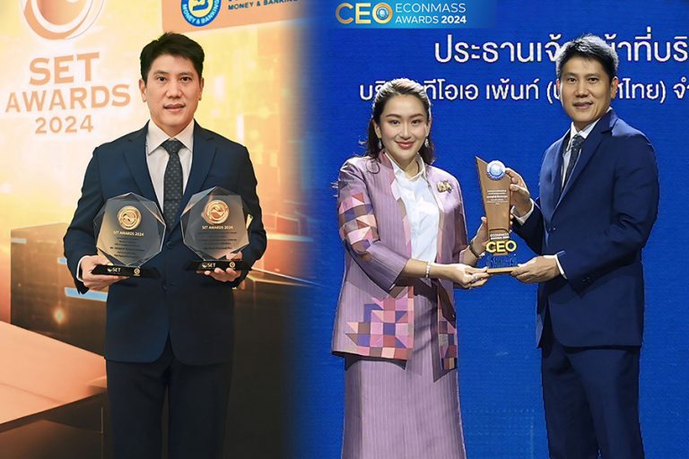 TOA คว้า 3 รางวัลใหญ่ ‘สุดยอดซีอีโอแห่งปี’ จากเวที CEO Econmass Awards 2024 และรางวัล Outstanding CEO & Company Performance Awards ในงาน SET Awards 2024