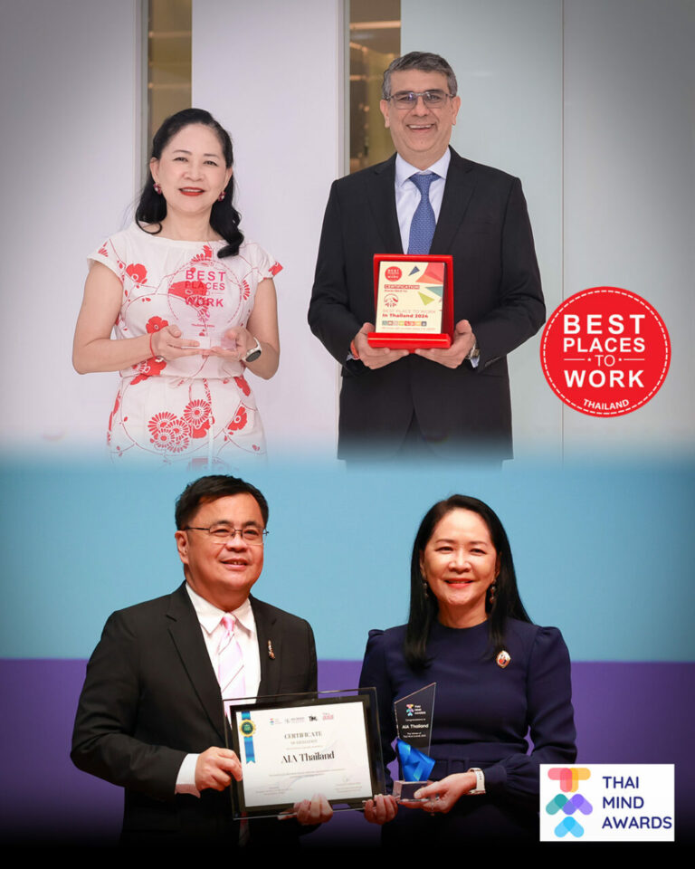 เอไอเอ ประเทศไทย คว้ารางวัลสุดยอดองค์กรส่งเสริมสุขภาวะทางจิต Thai Mind Awards 2025 พร้อมติดโผ 5 บริษัทที่น่าทำงานด้วยมากที่สุดในไทย ปี 2024 จาก “Best Places to Work”