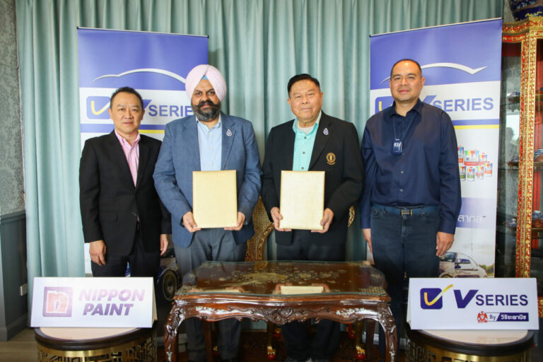 วิริยะพานิช – นิปปอนเพนต์ ลงนามสัญญาผลิตสีพ่น V-Series พัฒนาเครือข่ายซ่อมสีรถยนต์ ภายใต้ศูนย์ซ่อมมาตรฐานวิริยะประกันภัย