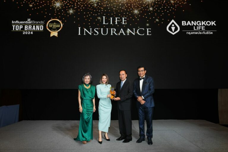กรุงเทพประกันชีวิต คว้ารางวัล Top Influential Brand Award  จากเวที 2024 Asia CEO Summit & Award Ceremony