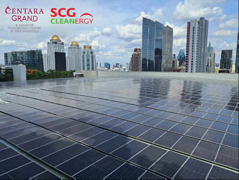 เอสซีจี คลีนเนอร์ยี่ จับมือ โรงแรมเซ็นทาราแกรนด์ฯ เซ็นทรัลเวิลด์ เปิดใช้งานระบบผลิตไฟฟ้า จากพลังงานแสงอาทิตย์บนหลังคาขนาดใหญ่ที่สุดสำหรับโรงแรมในกรุงเทพฯ
