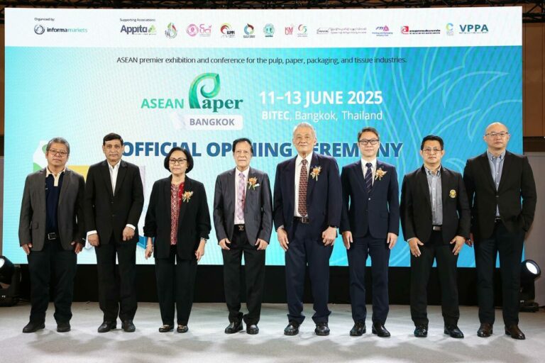 สมาคมธุรกิจและอุตสาหกรรมเยื่อและกระดาษไทย-นานาชาติ จับมือ อินฟอร์มา มาร์เก็ตส์ ร่วมเปิดงาน ASEAN Paper Bangkok 2025 เดินหน้าความเป็นกลางทางคาร์บอน สร้างระบบนิเวศยั่งยืน