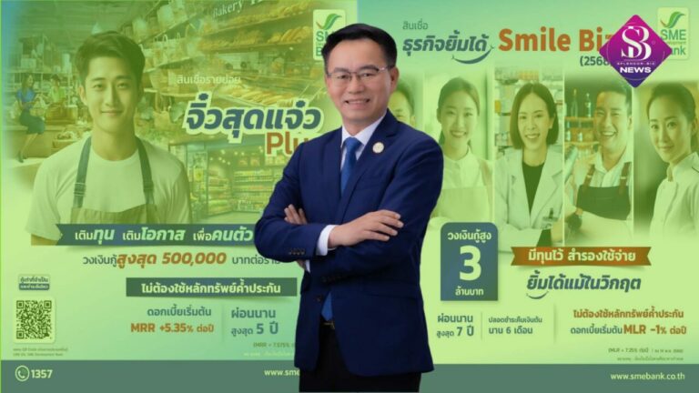 SME D Bank ทุ่ม 3,500 ลบ. จัด 2 สินเชื่อใหม่ เสริมแกร่งเอสเอ็มอี มีทุนสำรองหมุนเวียนใช้จ่าย ยืนหยัดและปรับตัวได้ในช่วงเศรษฐกิจชะลอตัว