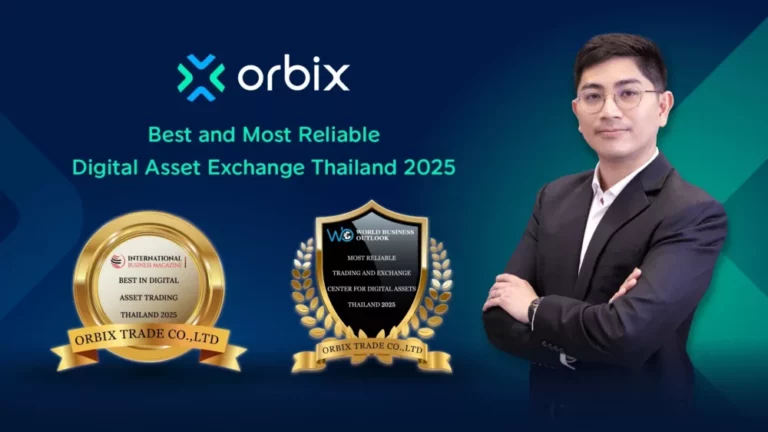 ออร์บิกซ์  คว้า 2 รางวัลระดับนานาชาติ  ตอกย้ำผู้นำแพลตฟอร์มซื้อขายสินทรัพย์ดิจิทัลไทยมาตรฐานสากล