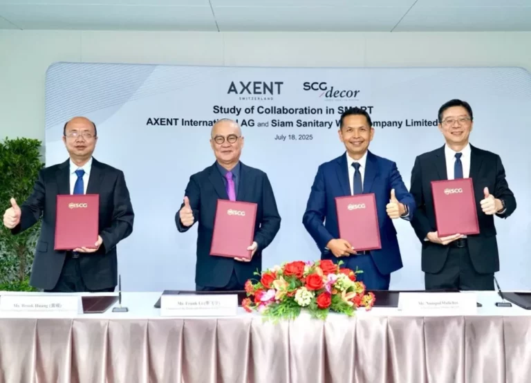 SCGD จับมือ AXENT Switzerland ขับเคลื่อนการเติบโตตลาดสุขภัณฑ์อัจฉริยะ มุ่งสู่ความเป็นผู้นำในเอเชียตะวันออกเฉียงใต้