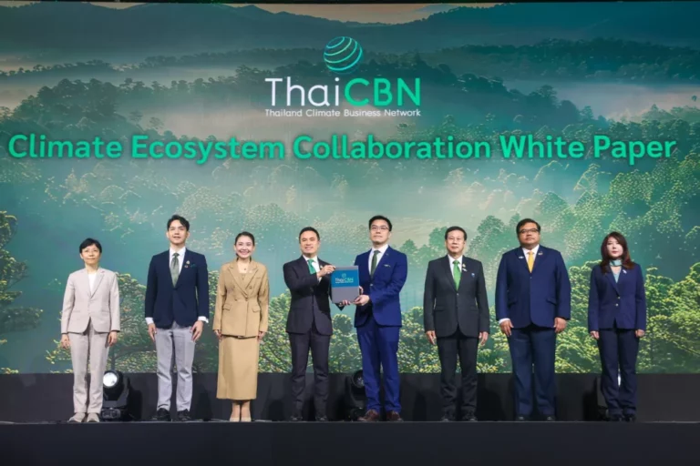 เครือข่าย ThaiCBN นำโดย ธนาคารกสิกรไทย และพันธมิตรกว่า 33 องค์กรมอบ White Paper ด้าน Climate แก่ภาครัฐ พร้อมเปิดตัว “E-Handbook for Greener SMEs” หนุน SME สู่เศรษฐกิจคาร์บอนต่ำ