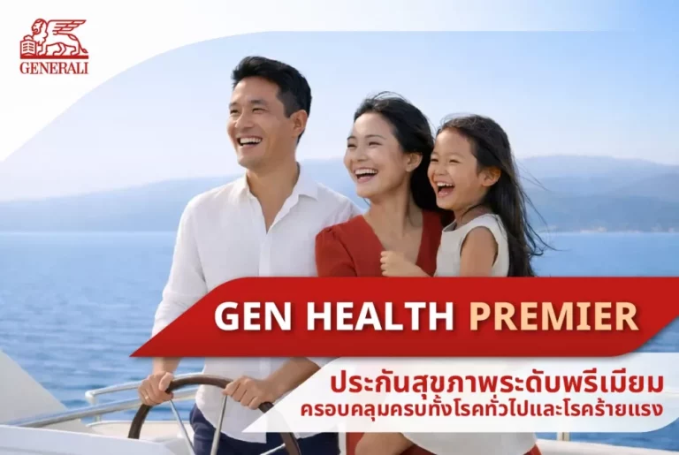 เจนเนอราลี่ ประกันภัย เปิดตัว “GEN HEALTH PREMIER” ประกันสุขภาพเหมาจ่าย คุ้มครองครบในกรมธรรม์เดียว ไม่จำกัดครั้ง พร้อมเพิ่มวงเงิน 50% เมื่อเจอโรคร้ายแรง