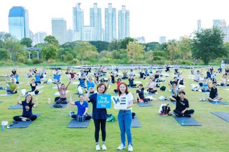 ไทยประกันชีวิต x WE Society จัดกิจกรรม “Pilates In The City” คลาสสุขภาพสุดเอ็กซ์คลูซีฟ กลางสวนสีเขียวใจกลางเมือง
